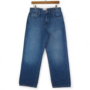 Lucky Brand Jeans Womens 8/29R (32x31) Blue High Rise Wide Leg Cotton Denim Y2K